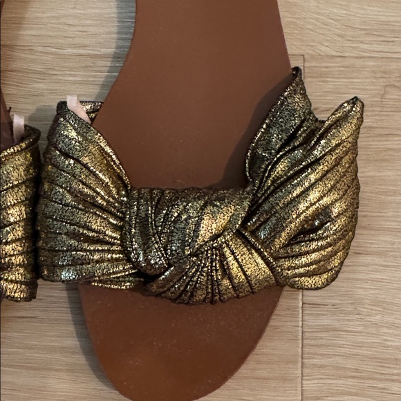 Zara Metallic Gold Women's Sandals - Picture 3 of 4